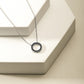 Black Diamond Circle Pendant