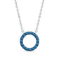 Blue diamond Circle Pendant