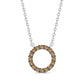 Chocolate Diamond Circle Pendant