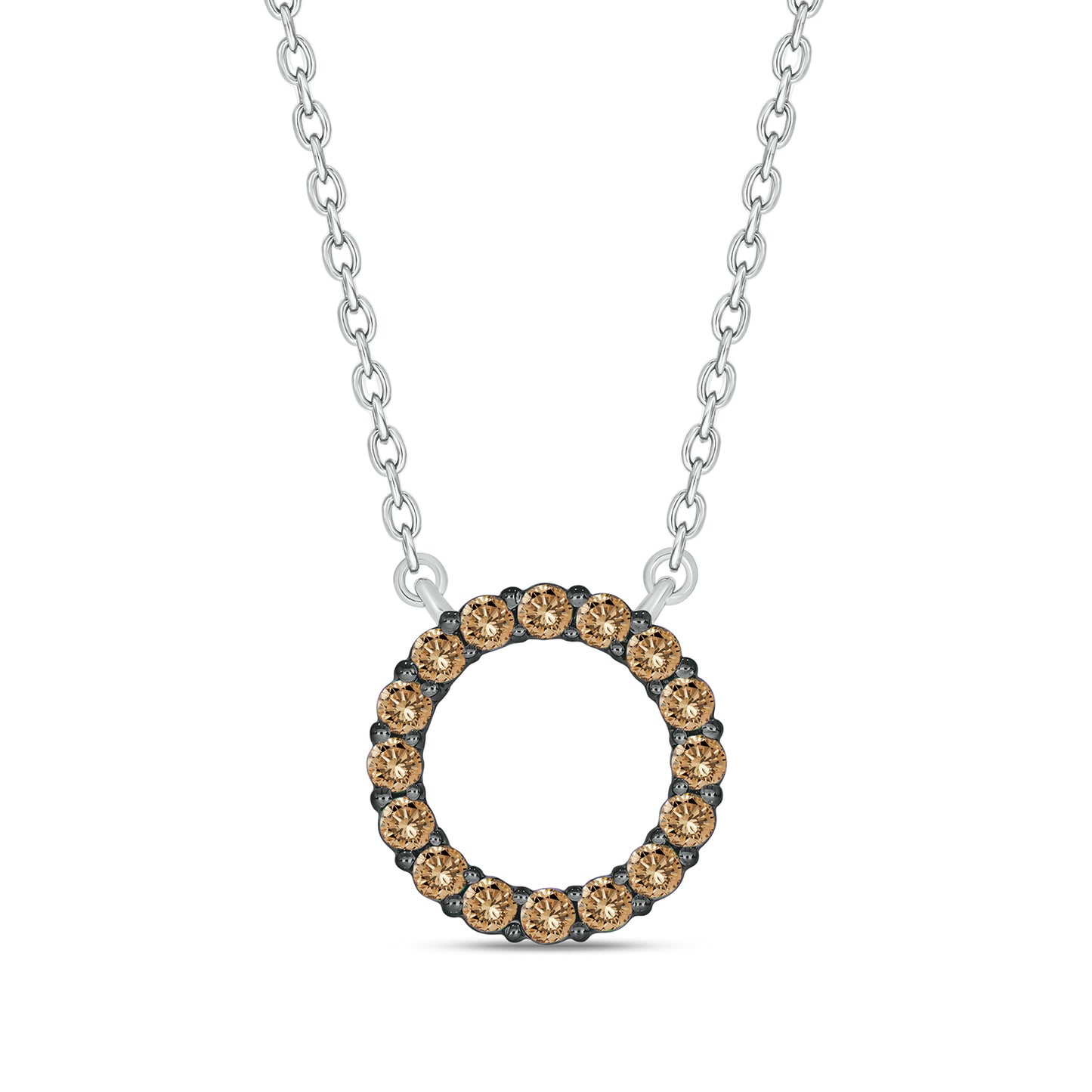 Chocolate Diamond Circle Pendant