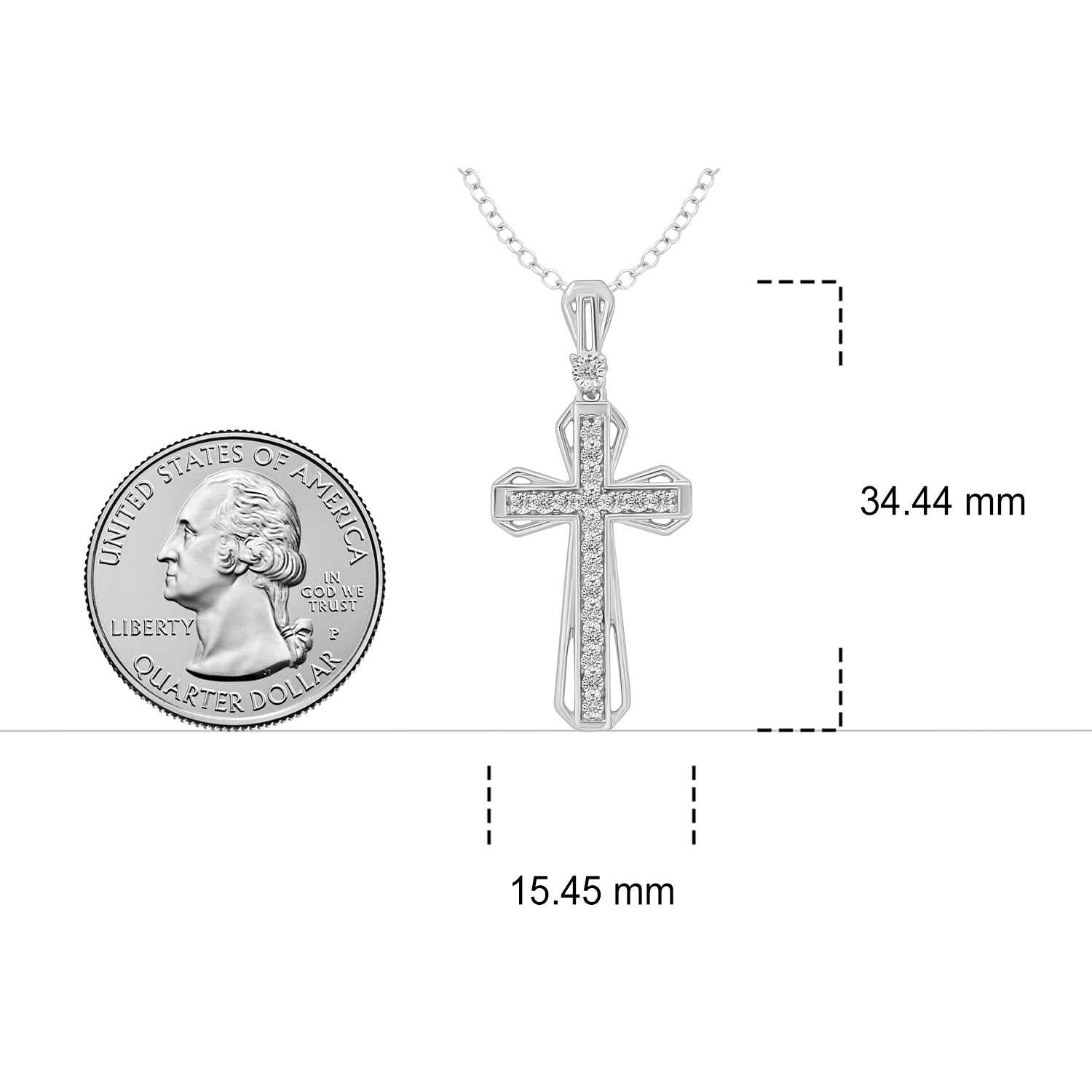 925 Sterling Silver Diamond Vintage Cross Pendant Necklace – Cali Trove