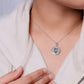 Bespoke Personalized Birth Flower Pendant In 925 Sterling Silver With Natural Diamonds
