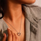 Double Heart Necklace in 925 Sterling Silver