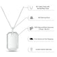 One-of-a-Kind' Customized Initial Dog Tag Necklace in 925 Sterling Silver