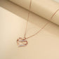 10K Gold Diamond Infinity Heart Pendant Necklace