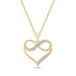 10K Gold Diamond Infinity Heart Pendant Necklace