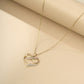 10K Gold Diamond Infinity Heart Pendant Necklace