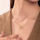 10K Gold Diamond Infinity Heart Pendant Necklace