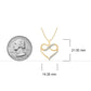 10K Gold Diamond Infinity Heart Pendant Necklace