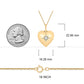 Star Dust Puffed Heart Pendant in 925 Sterling Silver