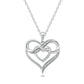 Double Heart Infinity Pendant Necklace