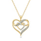 Double Heart Infinity Pendant Necklace