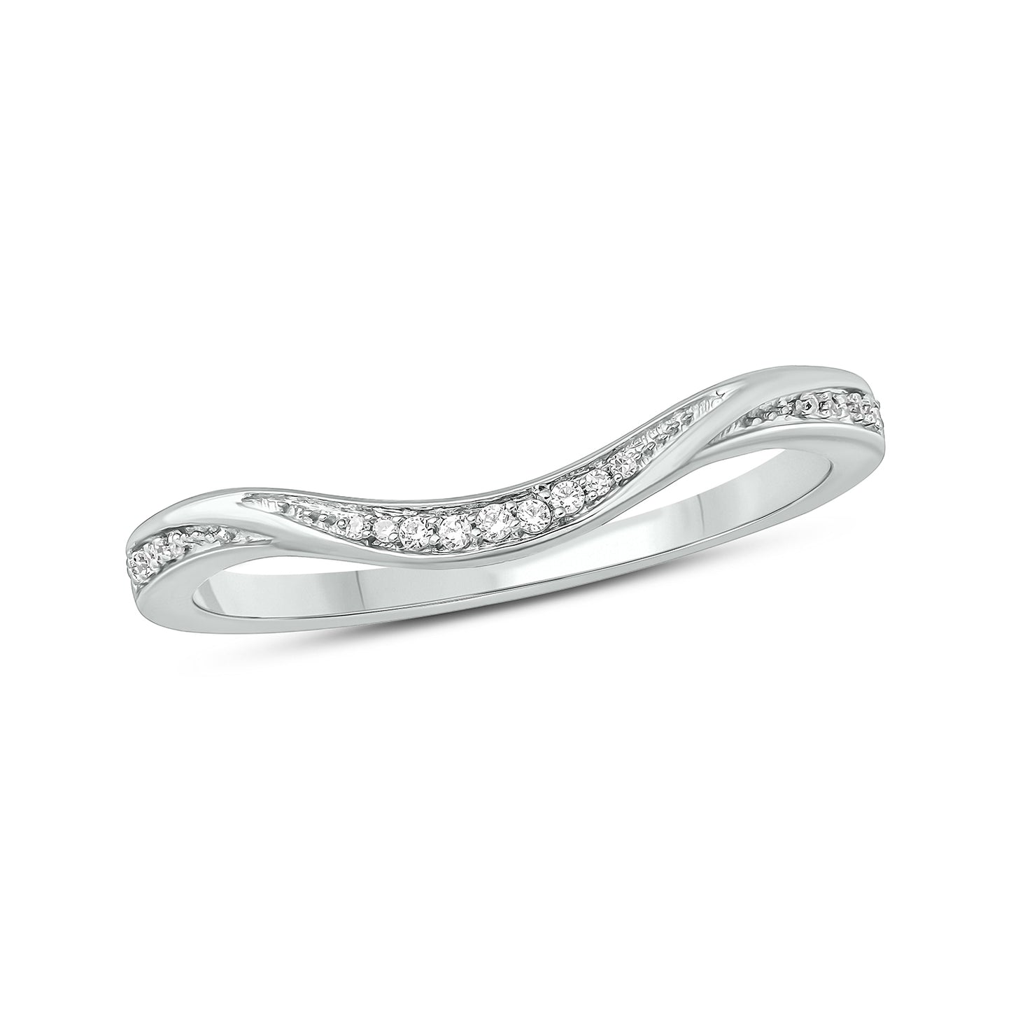 Contour Anniversary Stackable Band in 925 Sterling Silver