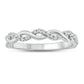 Swirl Diamond Stackable Anniversary Band in 925 Sterling Silver