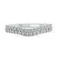 Double Row Contour Diamond Band in 925 Sterling Silver