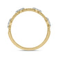10KT Gold & Diamond Studded Cuban Ring, Stackable ring