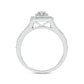 Luxurious Cushion Bridal Ring Set in 925 Sterling Silver & Natural Diamonds