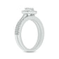 Exquisite Oval Bridal Ring Set in Sterling Silver, Authentic Natural Diamonds