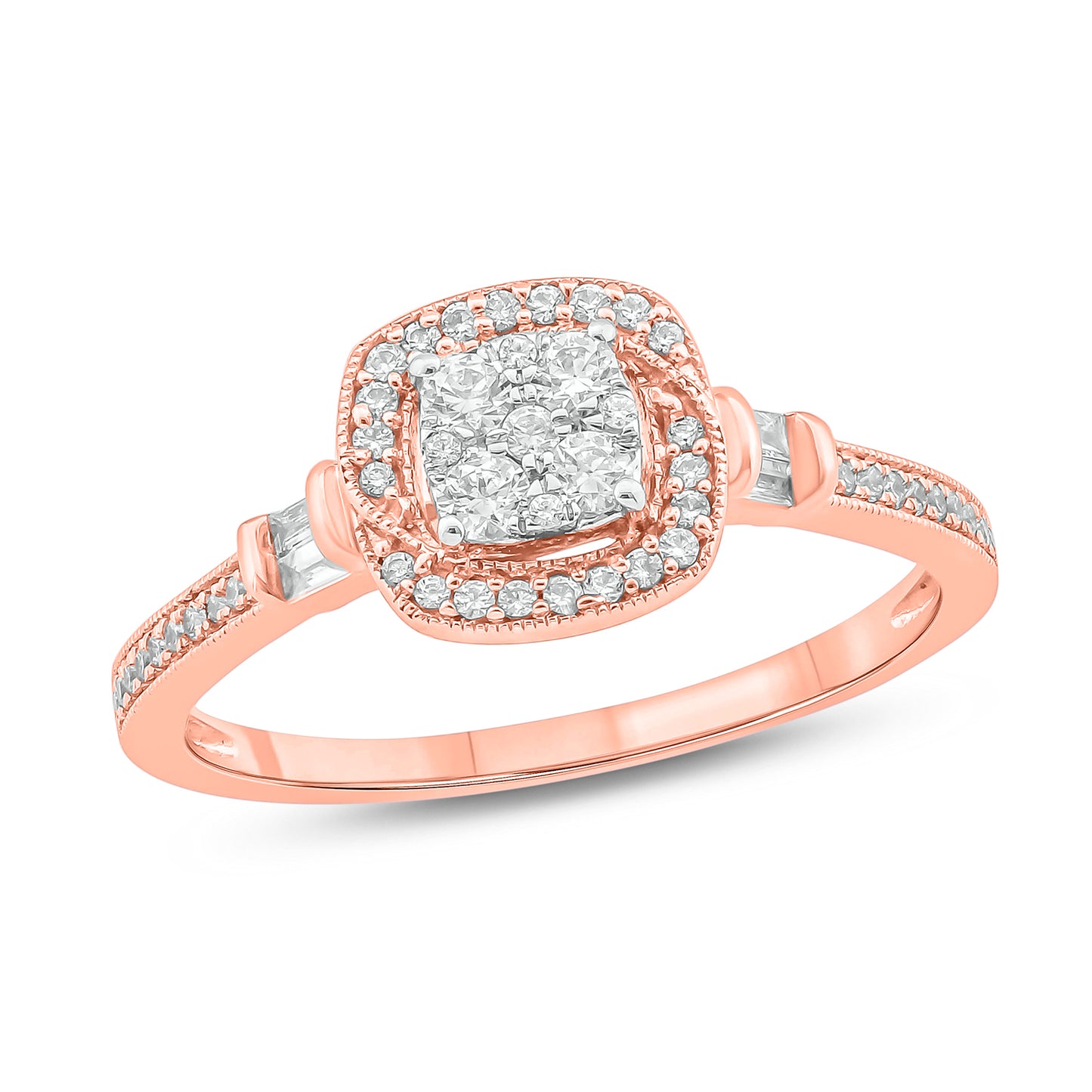 Rose Gold Engagement Ring in 10K Gold