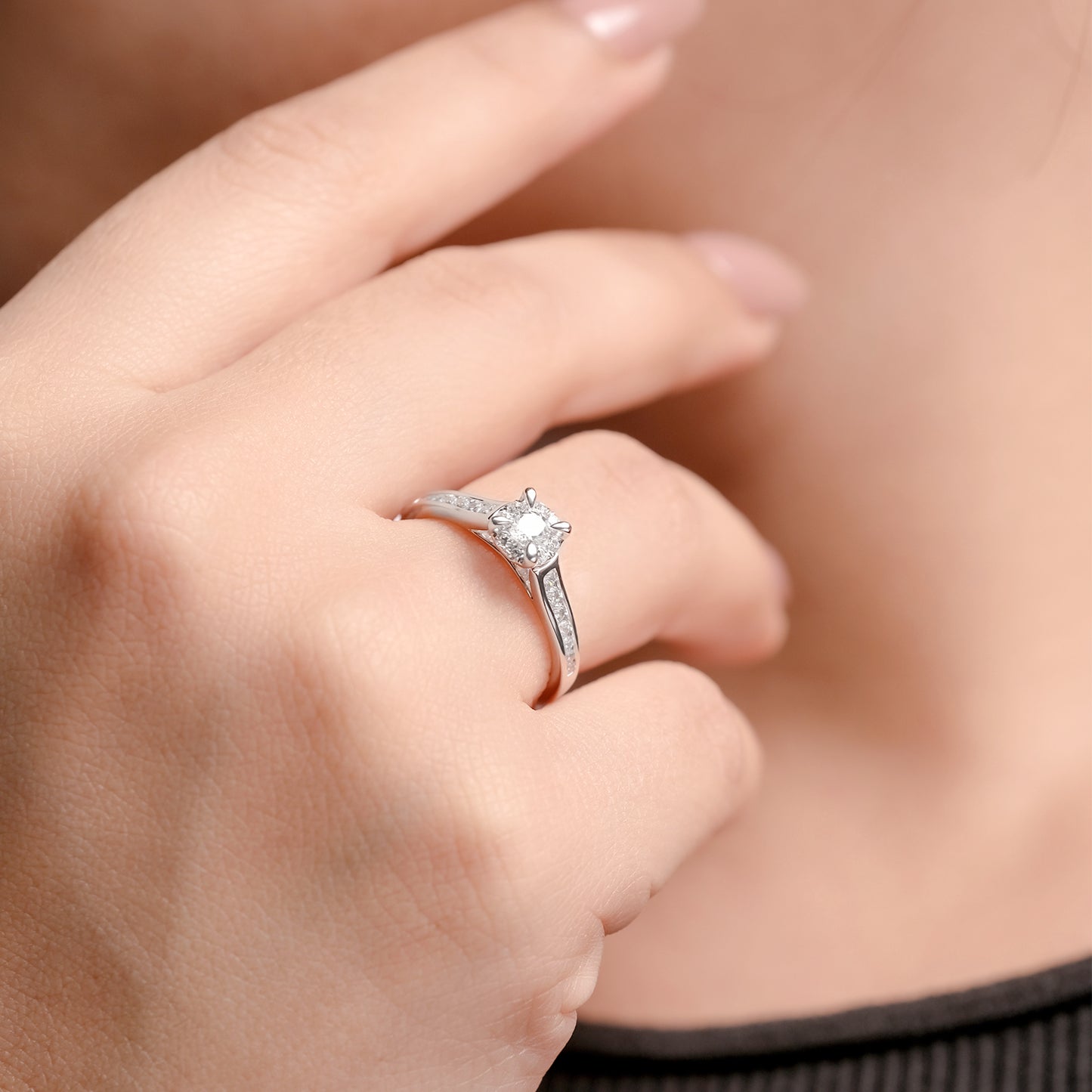 14K Gold Classic 1/2ct Diamond Engagement Ring