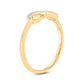10K Gold Infinity Promise Ring with natural diamonds