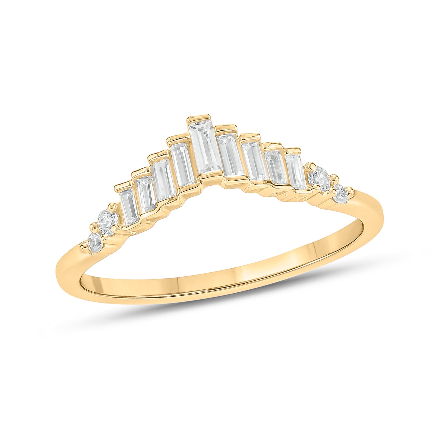 The Tiara Chevron Ring in 10K Gold