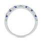 14K Gold Criss Cross Gemstone & Diamond Ring - Blue Sapphires, Diamonds