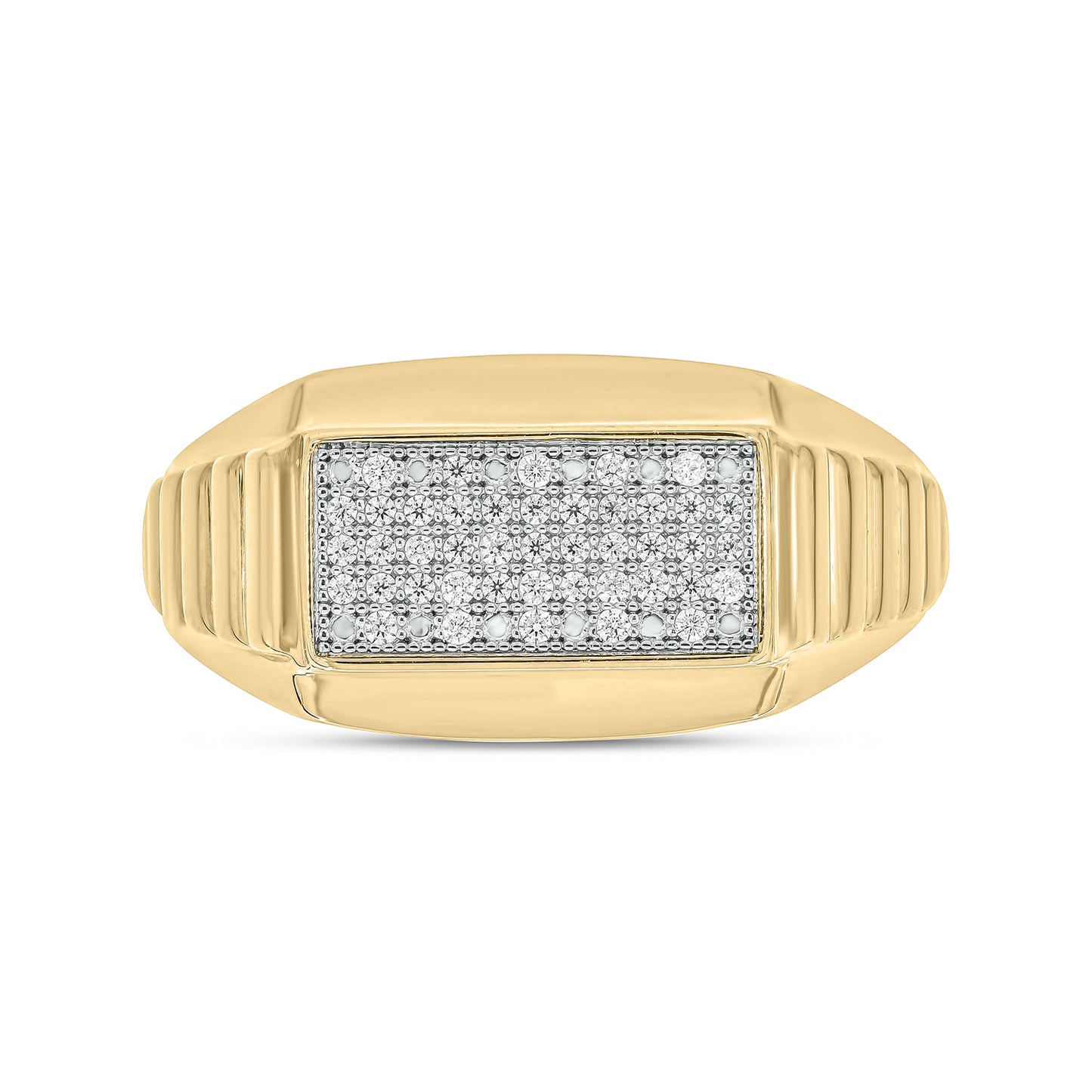 Classic Men's Ring in Gold Plated Sterling Silver