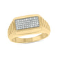 Classic Men's Diamond Ring in 14K Gold Vermeil
