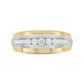 Sophisticated Men's Diamond Band in Gold Plated Sterling Silver