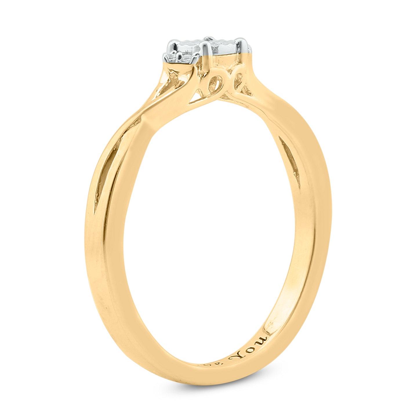 10K Gold I Love You Engraved Promise Ring