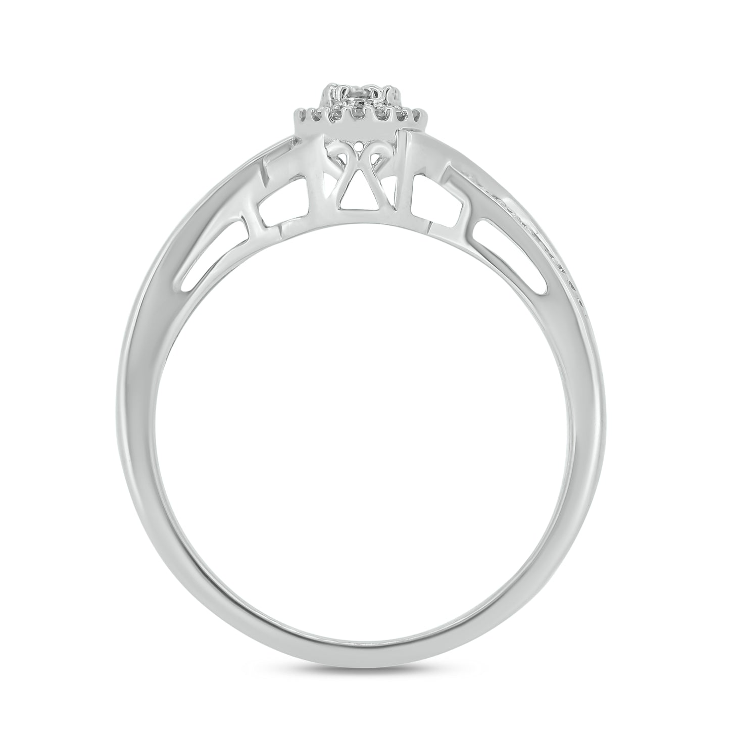 Swirled Promise Ring in 925 Sterling Silver