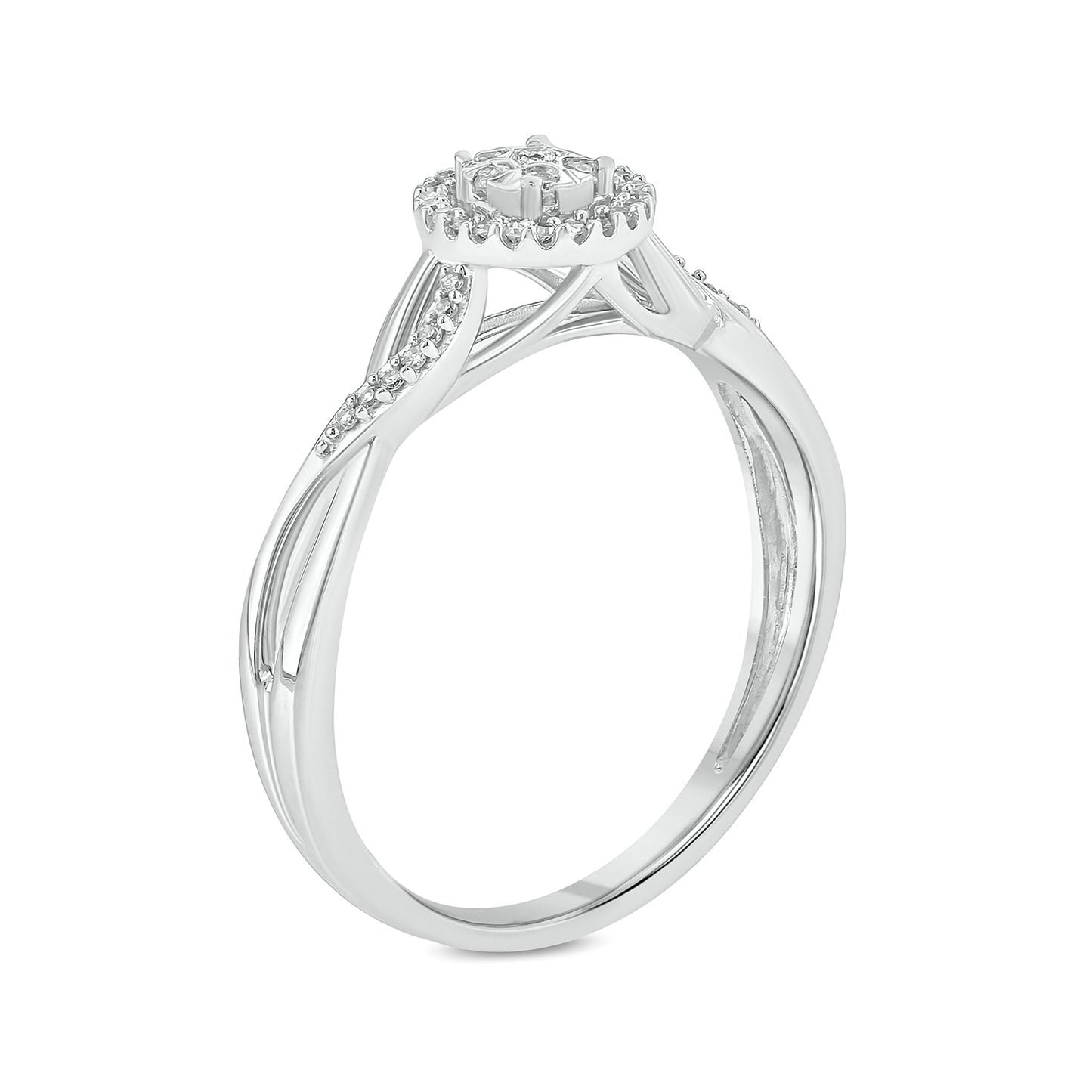 10K Gold Classic Round Criss Cross Promise Ring