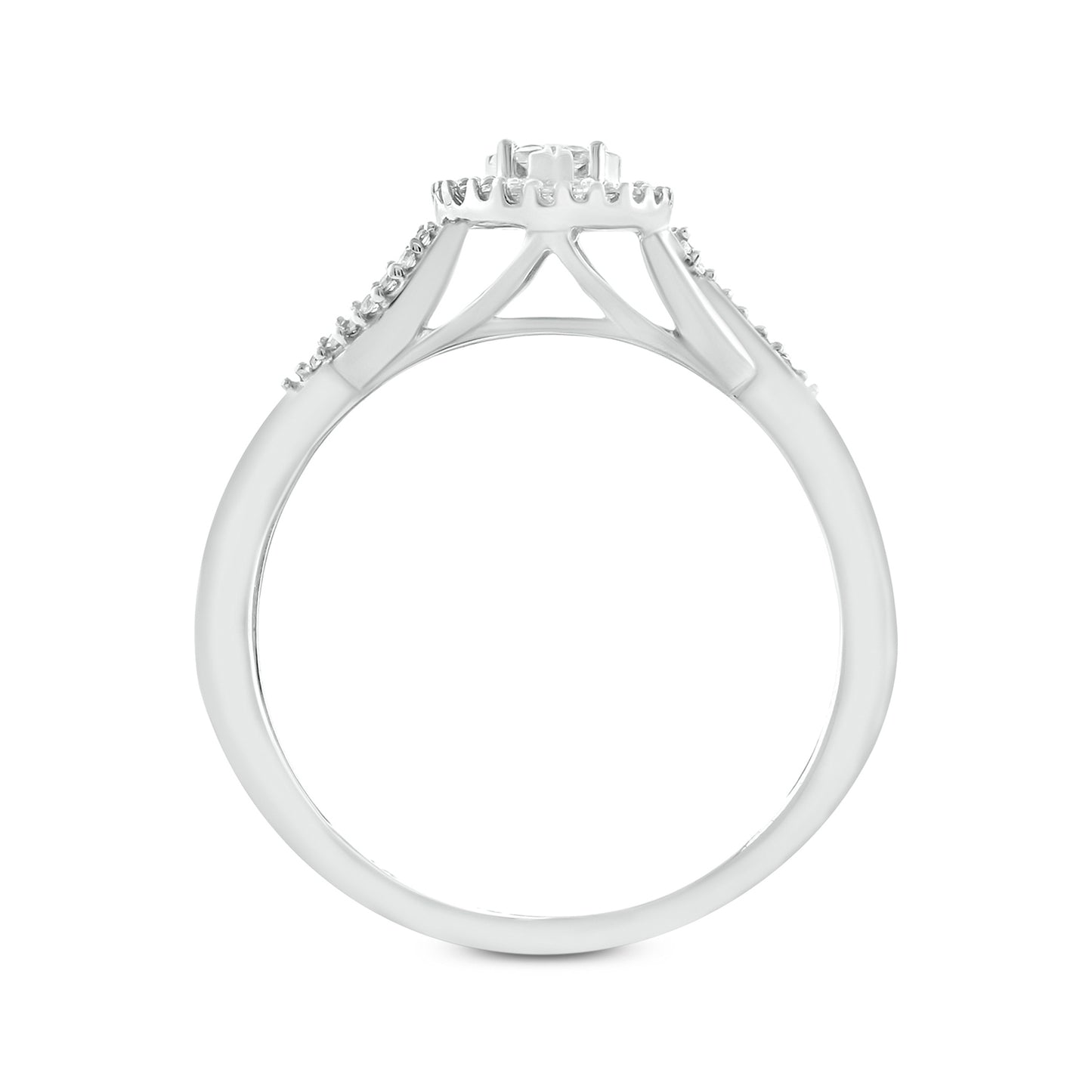 10K Gold Classic Round Criss Cross Promise Ring