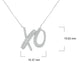 XO Diamond Necklace in 925 Sterling Silver