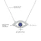 Evil Eye Necklace -Blue Sapphire Gemstone & Diamonds